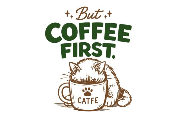 Cat Coffee Hand-drawn PNG Sublimation Review