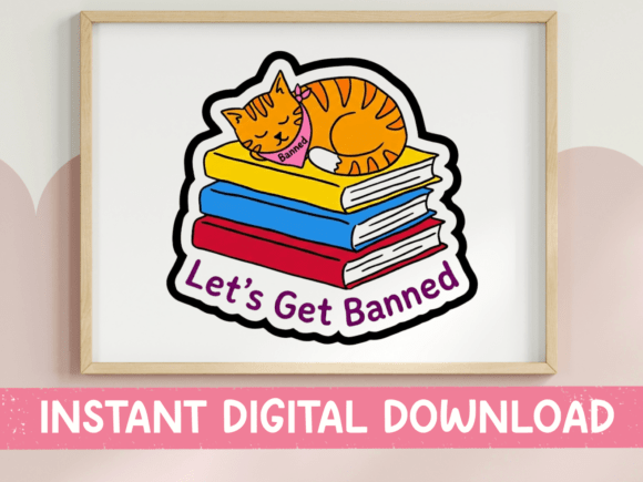 Review: Let’s Get Banned Cat Books SVG for Embroidery