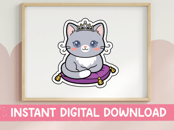 Review: Princess Cat Tiara Kawaii Sticker Design