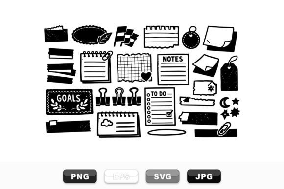 Reviewing Hand Drawn Planner Elements Set for Stitch