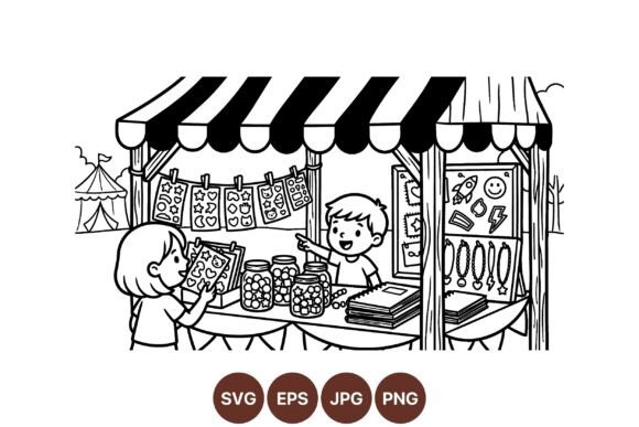 Reviewing Kids Sticker Market Illustration for Embroidery