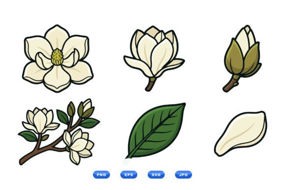 Reviewing the Cream Magnolia Clipart Pack for Embroidery