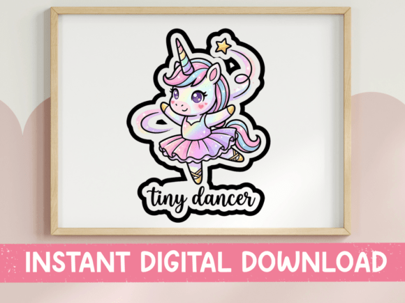 Reviewing the Tiny Dancer Unicorn Ballerina Sticker Design
